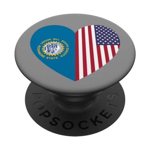 South Dakota and American Flags: Americans Honor and Pride PopSockets PopGrip Intercambiabile South Dakota and American Flags: Americans Honor and Pride PopSockets PopGrip Intercambiabile