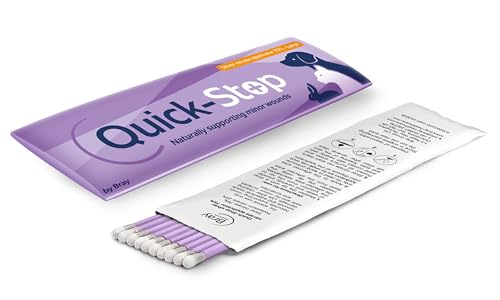 Quick-Stop by Bray Silver Nitrate 75% Applicator (Pack of 10 - Large) Flexible Single-Use Nail Paw & Minor Wound Care for Pets Tool To Use At Home for Grooming & Small Wounds