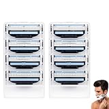 8 Stück Rasierklingen,Rasierer Klingen,Razor Blades,Ersatzklingen Rasierern,Original Rasierklingen-Nachfüllung Kompatibel mit Rasierhobel,Geeignet für Nassrasierer Herren Reinigung Von Bart