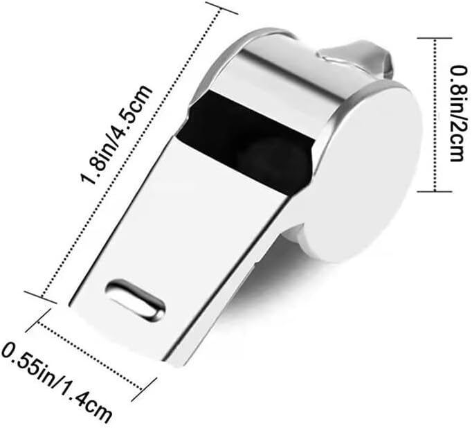 Stainless Steel Sports Whistle Set, 3 Pieces with Lanyard for Coaches and Referees, Ideal for Outdoor Activities