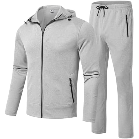 Rdruko Men's Tracksuit Set with Hood Cover