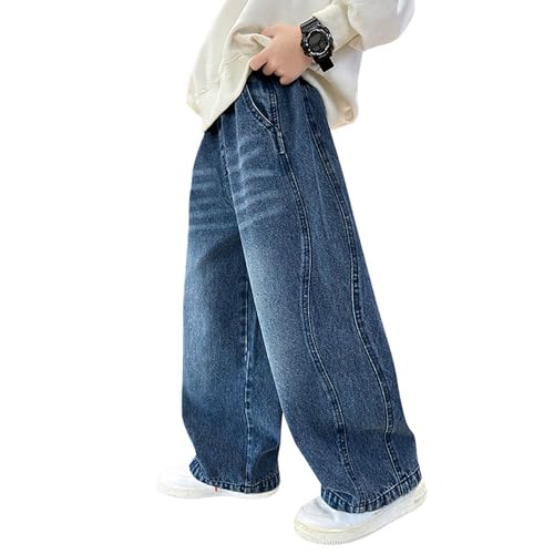 Boys Casual Loose Fit Wide Leg Pants for Kids Comfortable Elastic Waist Trousers Perfect for Everyday School