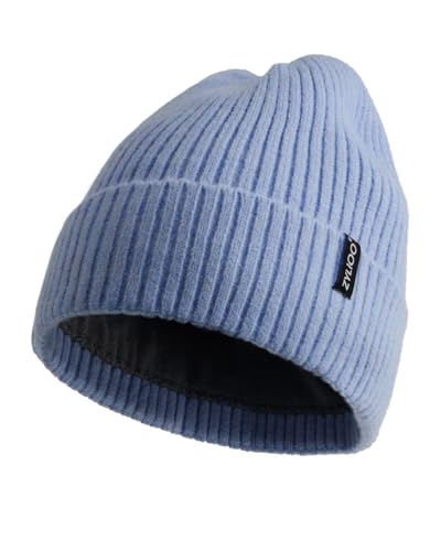 Zylioo XL/XXL Beanie Hats for Big Heads, Winter Knitted Beany Hats, Warm Slouchy Cuffed Skull Watching Cap
