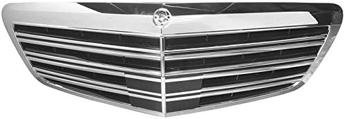Fit 2010-2013 Mercedes Benz W221 S-Class Grille AMG Style | IKON MOTORSPORTS, ABS Black & Chrome Front Bumper Hood Grill, 2008 2009 2010 2011 2012