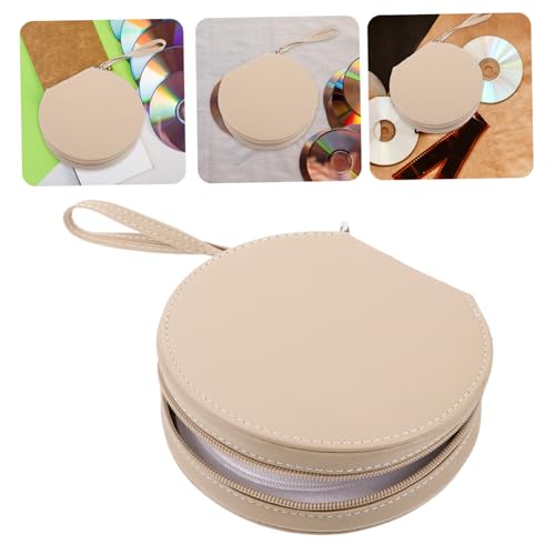 Estuche para 20 CD redondo y resistente de PU con cordón para coche 7
