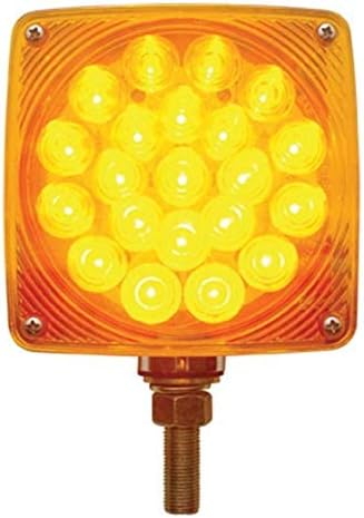 United Pacific 38702 - Double Face Turn Signal Light - 45 Led Single Stud (Passenger) - Amber & Red Led/Amber & Red Lens