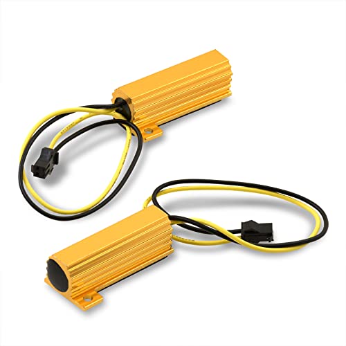 AJP Distributors (PAIR) 50W 8ohm Hyper Flashing Turn Signal Blinking Flickering Cancel Bulb Error Code Load Resistor Decoder Fix Compatible/Replacement For AJP Distributors LED Tail Lights Lamps Only
