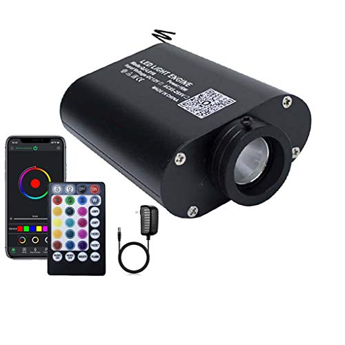 Image of AZIMOM 16W Car Use Sound Activated Fiber Optic Light Box Engine Music Sensor Mode RGBW APP /Remote Control Starlight Engine Driver for Car Indoor Star Lighting Decoration