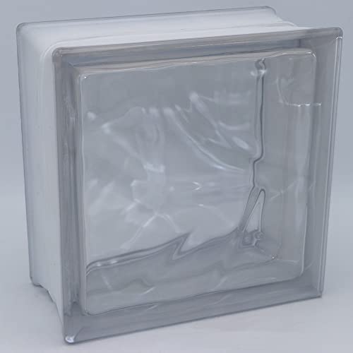 Diseño nube de vidrio de ladrillo transparente brillante 19 x 19 x 10 cm - 4 piezas