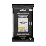 Game Face Antibacterial Warrior Wipes - Hand & Surface Disinfecting Wipes | 20 Count Pack XL Size 100% Compostable, Naturally Formulated | Leaves Skin Feeling Fresh & Clean | Cucumber & Lime Scent