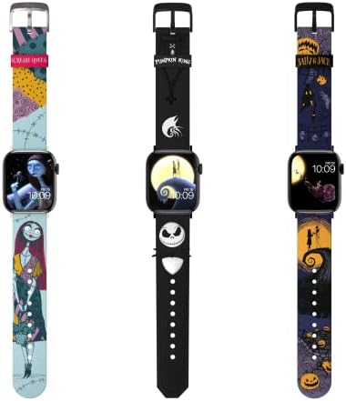 Nightmare Before Christmas Smartwatch Bands – Officially Licensed, Compatible with Every Size & Series of Apple Watch (watch not included)