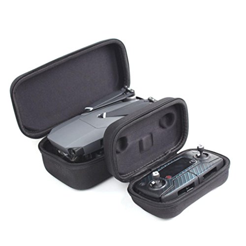 Preisvergleich Produktbild Fulltime® PC Hardshell wasserdichtes bewegliches Spielraum-Fall-Beutel-Kasten + Fernsteuerungsbeutel-tragender Fall-Anzug DJI Mavic Pro RC Quadcopter, 22 x 12 x 9cm + 16.5 x 10 x 6.8cm, Schwarz
