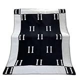 Generic 55'x67' Black & White Letter Wool Scarf Shawl - Soft, Warm, Portable Plaid Fleece Throw Blanket for Women - Air Conditioning Blanket