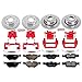 Power Stop KC873 1-Click Performance Brake Kit with Caliper and 1 Front & 1 Rear Sensor Wires For BMW Z4 2003-2008 [Model Specific]