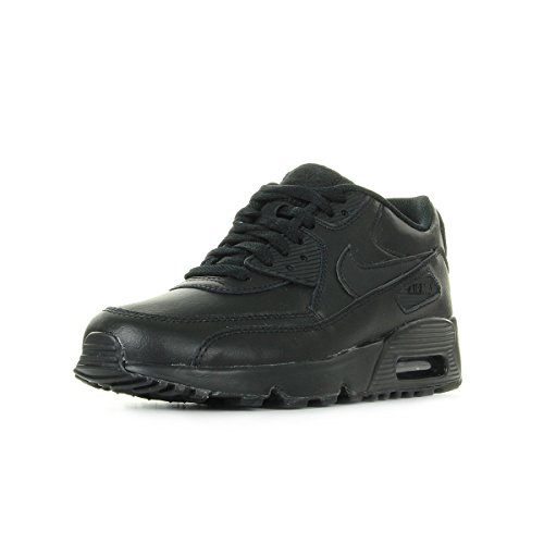 - Air MAX 90 Leather (GS), Zapatillas Niños, Negro (Black/Black 001), 38.5 EU