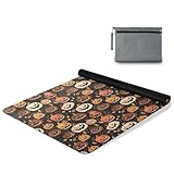 ALAZA Autumn Monster Pumpkin Pattern Yoga Mat Non Slip Fitness Exercise Mat, Workout Mat for Yoga, Pilates and Floor Exercises
