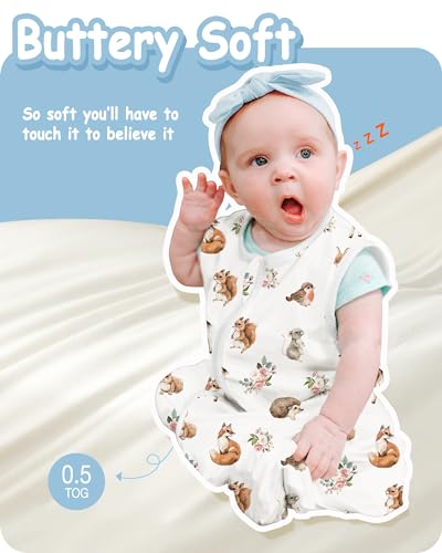 Image of Toddler Sleep Sacks 2T-3T-4T, 0.5 TOG Light Summer Wearable Blankets, Extra Long XL Sleeping Bags, 2 Pack