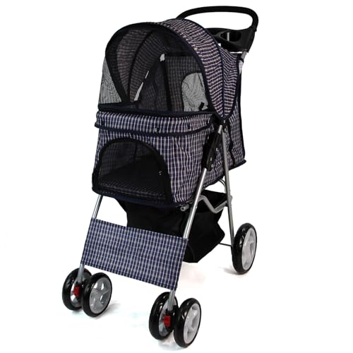 Actiaspet - Foldable Pet Stroller with Weather Protection and Swivel