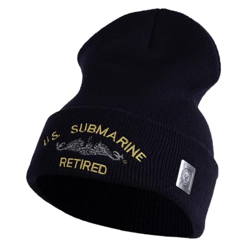 US Submarine Retired Military Embroidered 12 inch Cuffed Knit YP