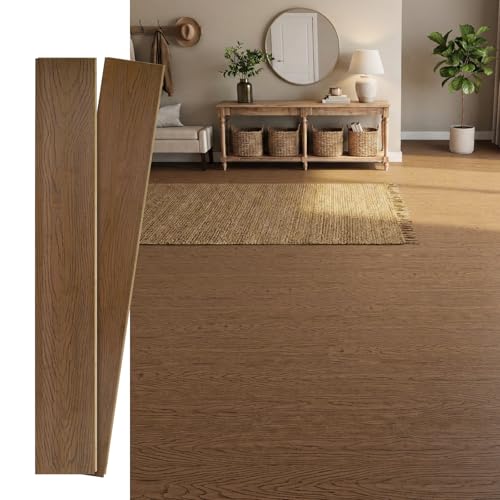 Solid Bamboo Flooring Natural Embossed Wood Grain Texture 5.11"x40.15"x0.6" Thick Waterproof Planks Floor,Tongue and Groove (2)