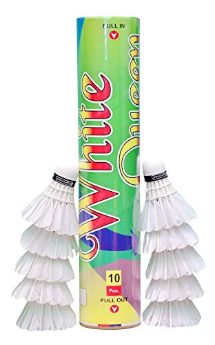 Gyronax Queen Badminton Feather Shuttlecock (White) - Pack of 10 (B07QH1KC74) Amazon Price History, Amazon Price Tracker