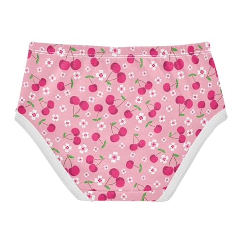 Girls' Underwear Flower Cherry Fruit Cotton Stretch Comfort Toddler Panties2