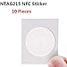 Timeskey NFC Tags 10pcs NTAG 215 NFC Stickers NFC Tag Sticker NFC Chip 100% Compatible with TagMo 504 Bytes Memory Fully Programmable