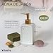 Imagen de VITACHY Dispensador de Jabón de Cerámica Blanco y Dorado 350ml