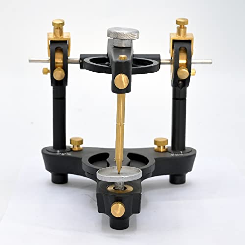 AAProTools 1 Set All Black Coated Dental Lab Tools Magnetic Style Articulator Laboratory Instruments Adjustable Equipment Denture Articulator DN-2218