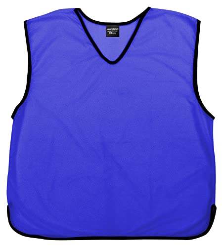 Image of Prospo Sports Training Bibs Football Soccer Rugby Mesh Bibs (Royal Blue, Youth (Small to Medium))