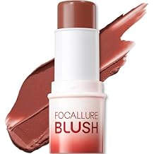 FOCALLURE Cream Blush Stick, Multi-use Blush for Cheeks Lips Eyes, Buttery Texture, Smooth Blendable, Natural Finish, 12H Long Lasting Waterproof Lightweight Makeup,BB01