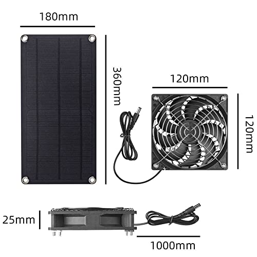 Ventilador solar de 10w para eliminar el calor del ático y solucionar la humedad en cobertizos 5