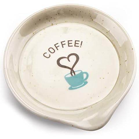 FANGSUN Ceramic Spoon Holder Rest for Coffee Station Decor Cover