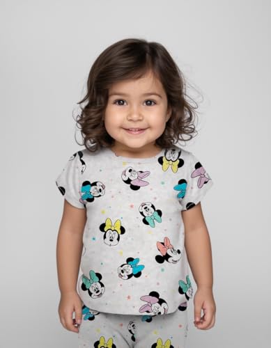 Disney 2 Piece Pajama Set - Mickey, Minnie, Pooh - Toddler Boys & Girls PJ Set, Short Sleeve Shirt & Shorts, Official License4