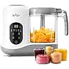 Bear Baby Food Processer, Auto Cooking and Grinding with 4 Menu Multifunctional Baby Food Maker and Steamer Puree Blender, Self Cleans, Touch Screen Control, White