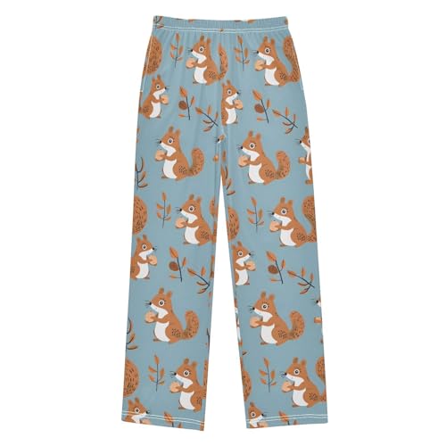Squirrels Holding Nuts Pajama Pants Soft Sleep Bottoms Long Pjs S
