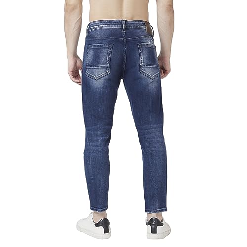 Image of Spykar Men's Kano Slim Fit Mid-Rise Jeans (Ankle Length)