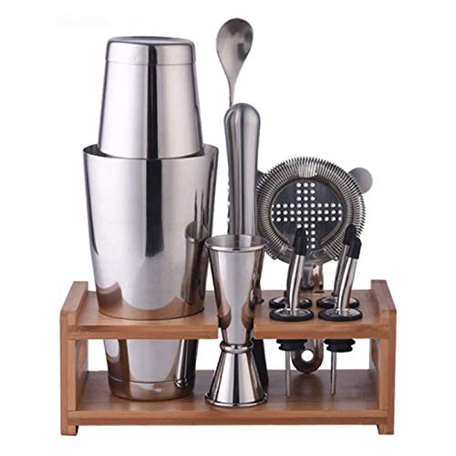 Coctelera set bar profesional acero inoxidable 10 piezas