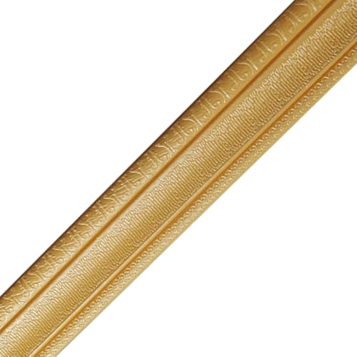 Rodapiés y molduras adhesivas 3D para paredes, Moldura for rodapié de espuma autoadhesiva 3D, multicolor, 2, mx 8 cm, paquete 3(Yellow)