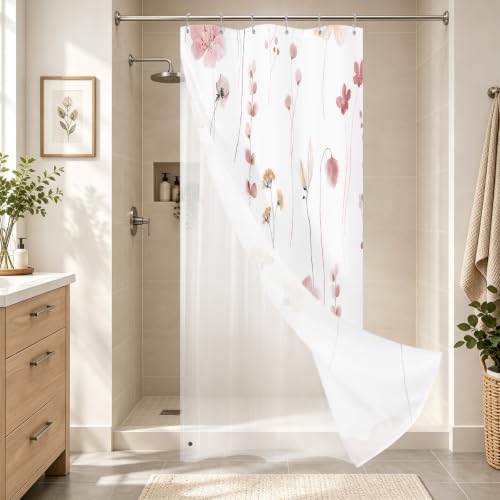 Gibelle Small Stall 3 in 1 Shower Curtain Set, 36x72