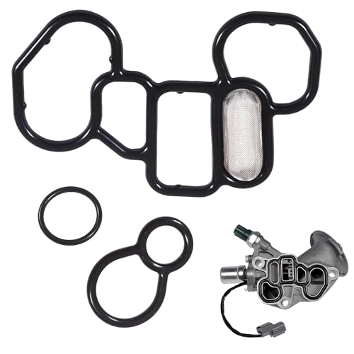 AurLunUs 3 PCS Head Gasket Oil Filter Adapter Gasket Kit, Oil Filter Housing Gasket 15825-P8A-A01 36172-P8A-A01 91319-PR3-000, Compatible with Hon-da Accord Odyssey Pilot, A-cura CL MDX RDX RL