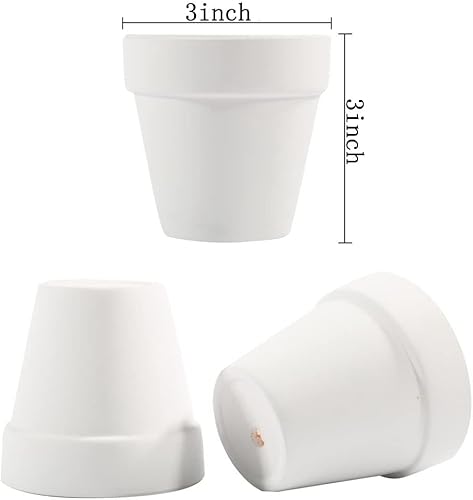 Miniatura 3 de Sderoq Macetas de terracota de 3 pulgadas, paquete de 22 macetas de arcilla con orificio de drenaje, maceta de vivero suculentamaceta de cactus.