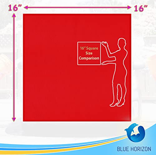 Blue Horizon Microfiber Cleaning Towels, Pack Of 24, Ultra Soft Plush Washcloth, All Purpose Premium Microfiber Detailing Cleaning Cloths Reusable Shop Towels (16" X 16", Red) #TOP4