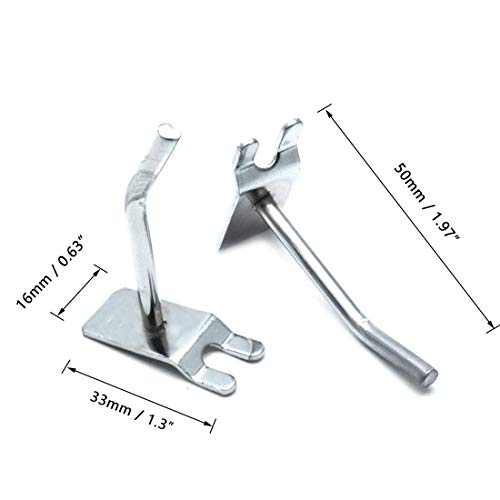 Sscon 10Pcs 1.96"/5Cm Stainless Steel Slatwall Hooks Trough Plate Hooks For Supermarket Shelf Retail Display #TOP1