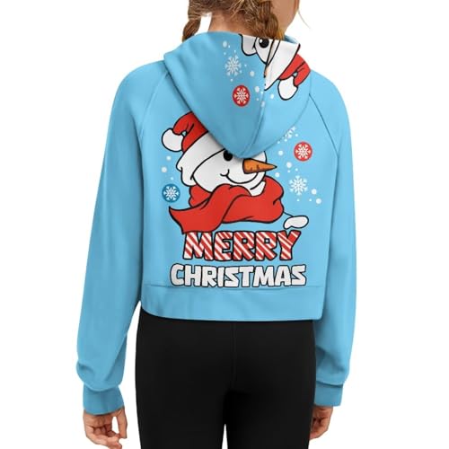 Girls Hoodies Graphic Sweatshirt for Kids Half Zip Pullover Cute Clothes Teens Crop Tops with Pockets 5-143