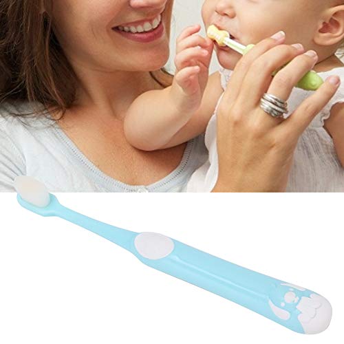 Hurrise Kid Toothbrush, Extra Soft Toothbrush For Sensitive Tongue Brush Kids Childrens Manual Toothbrushes Silicone Baby Oral Dental For Manual Toothbrushes Cleaner Toothbrush (Blue) #TOP3