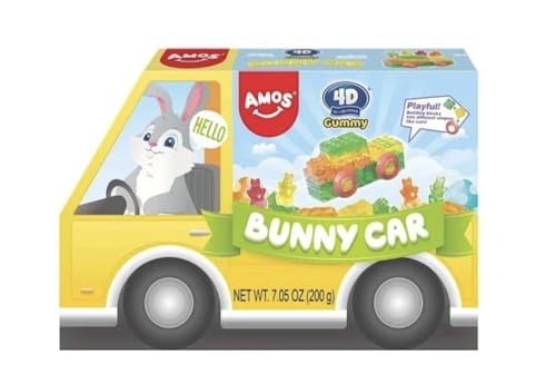 Amos Sweets, Gummy Easter Bunny Car 4D, 7 Ounce miniatura 1