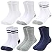 Cooraby 12 Pairs Unisex Toddler Socks Non-Skid Classic Crew Socks, Assorted Colors (Mixed color A, 2-4 Years)