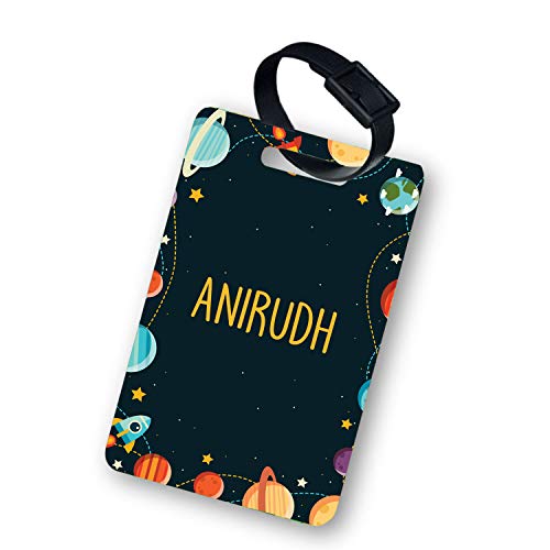 Image of Personalized Luggage Tag with Name & Photo - Unisex (Galaxy) | Custom Luggage Tag