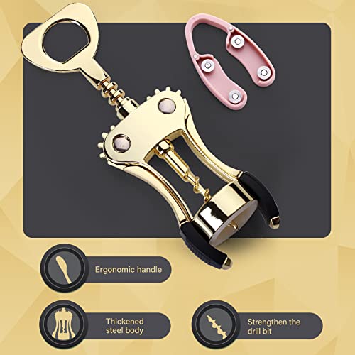 Drincarier WING CORKSCREW02 Wine Opener, Zinc Alloy Premium Wing Corkscrew Wine Bottle Opener thumb #2